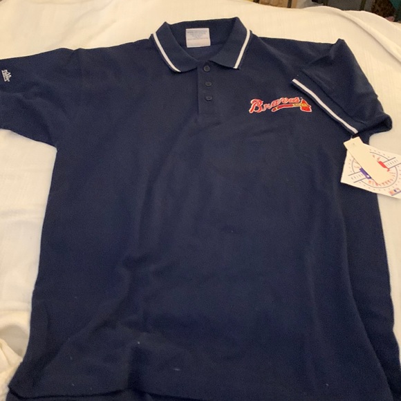 NEW Atlanta Braves Polo Numbered Embroidered Logo - Picture 3 of 3